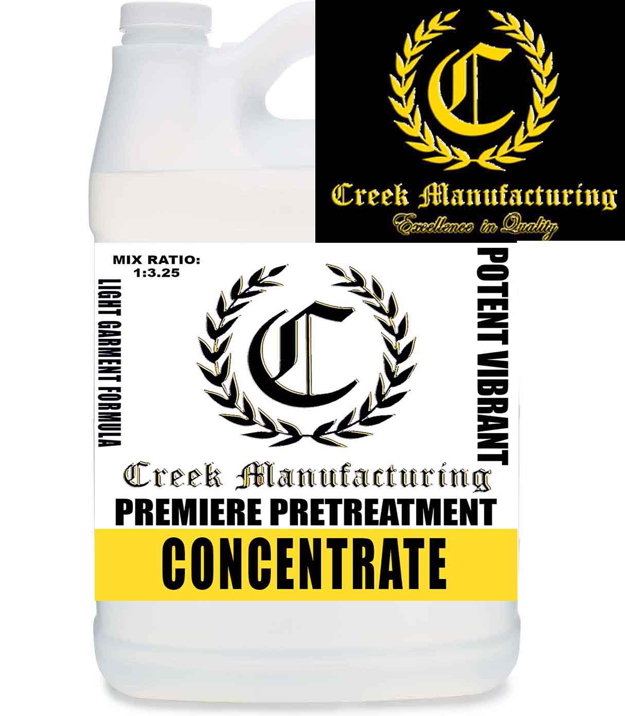 5 GALLON Creek Premiere POTENT VIBRANT Cotton Light Pretreat CONCENTRATED