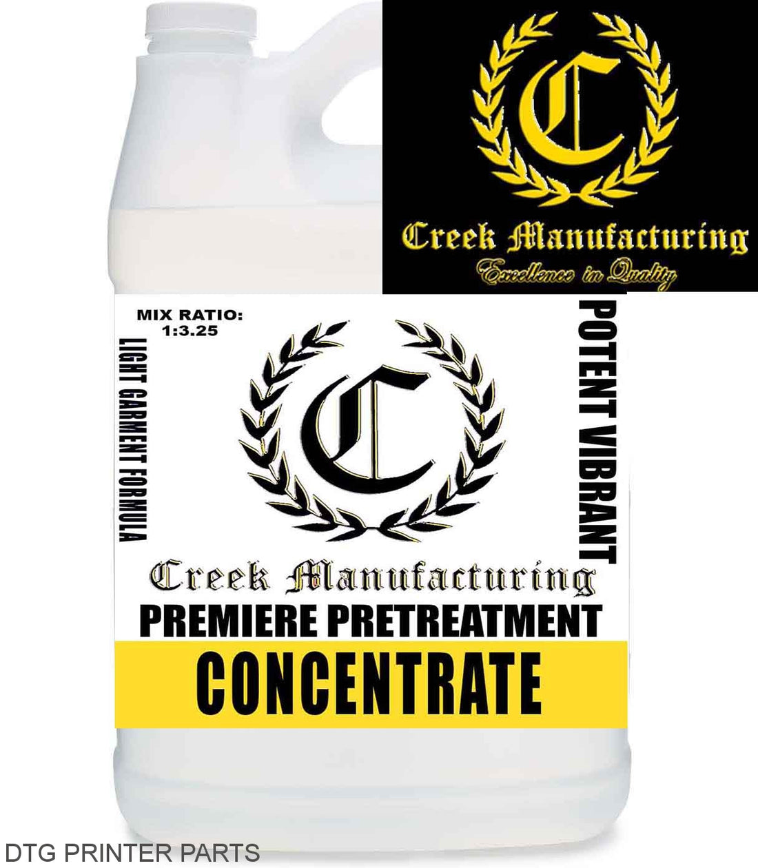 Creek Premiere POTENT VIBRANT Cotton Light Pretreat CONCENTRATED-DTG Printer Parts