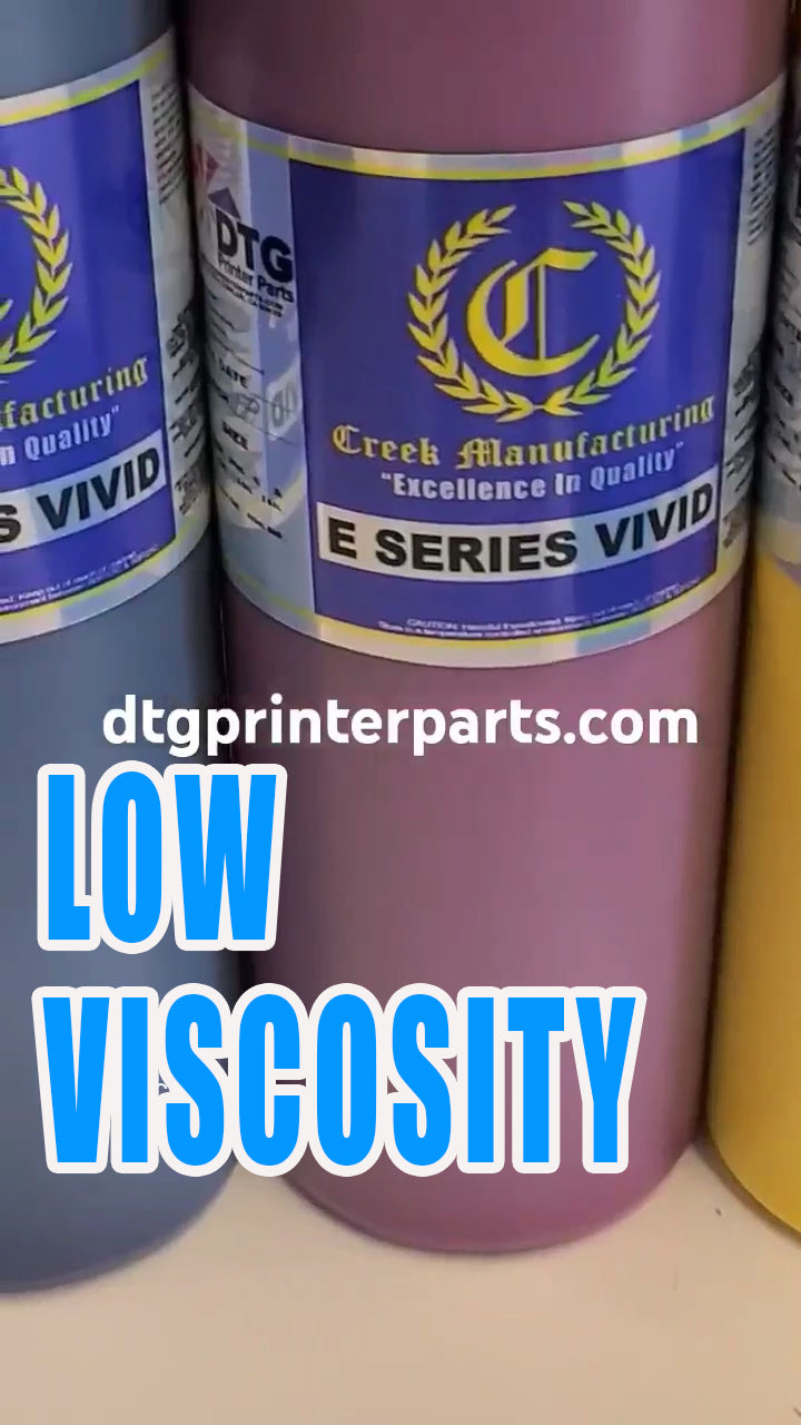 DTG Inks - Creek Manufacturing E Series LOW VISCOSITY (LV2) VIVID BULK DTG Ink